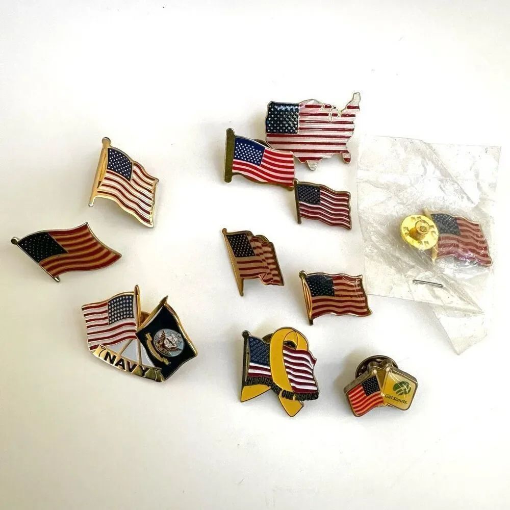 American flag pin bundle